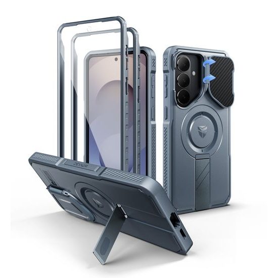 Dexnor MagSafe Schutzhülle für Samsung Galaxy S26 - 360° Kickstand mit Kameraschutz - Blau