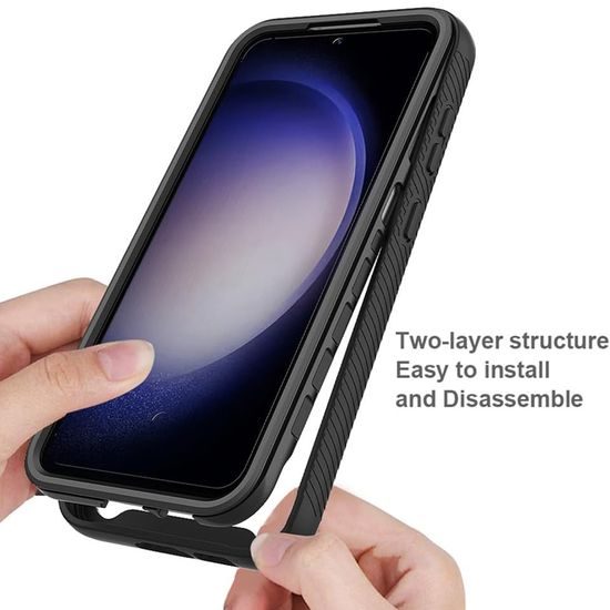 Techsuit Defense360 Pro + Ochranná fólie, Samsung Galaxy S24 Plus, černý