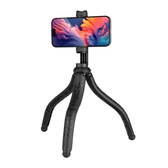 FIXED Creator hajlékony állvány telefontartóval és 1/4 colos menettel, fekete