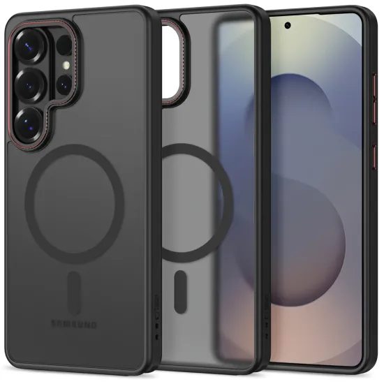 Tech-Protect MagCam MagSafe Cover til Samsung Galaxy S26 Ultra - Rød-Sort