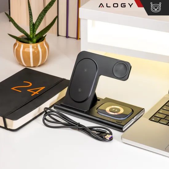 Bezdrátová nabíječka 3v1 pro Samsung, černá