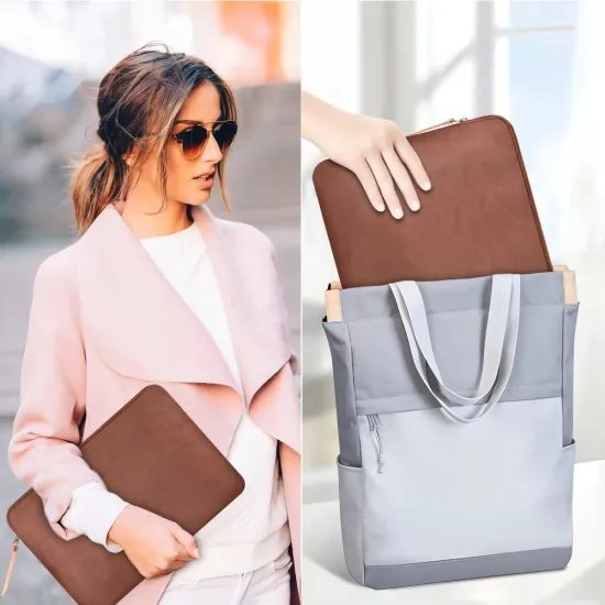 Tech-Protect Fleece Θήκη Laptop 13-14, καφέ