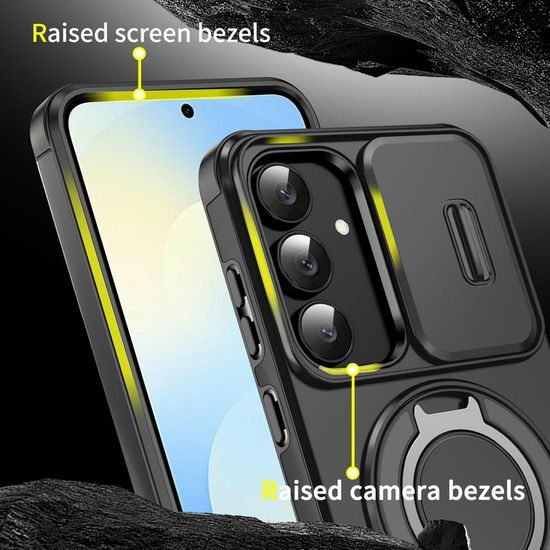 Husă Camslide Stand, Samsung Galaxy S25 FE / S26 FE, negru