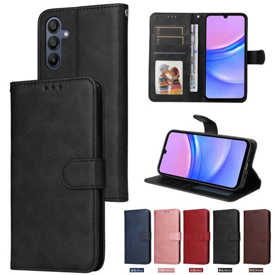 Samsung Galaxy A18 klappümbris magnetiga – must