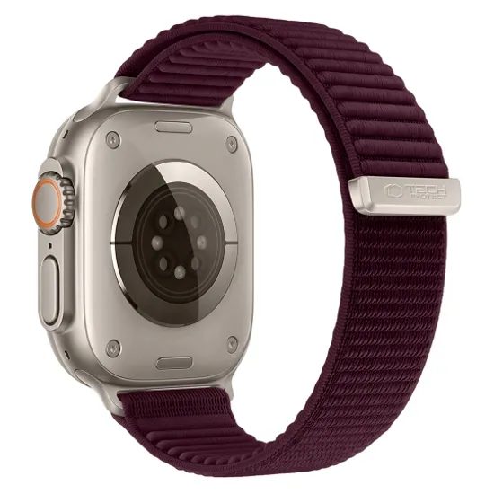 Tech-Protect NylonLoop Apple Watch 8 / 9 / 10 / 11 / 12 / SE / Ultra (44 / 45 / 46 / 49 mm, vínový