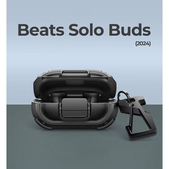 Ανθεκτική θήκη Dexnor, Beats Solo Buds, μαύρη