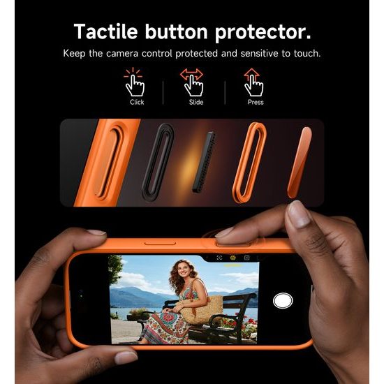 Husă Suritch MagSafe Kickstand Camprotector iPhone 17 Pro / 18 Pro, portocaliu