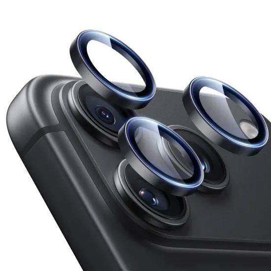 iPhone 18 Pro / 18 Pro Max kameros apsauginis stiklas – ESR Armorite grūdintas stiklas – juoda