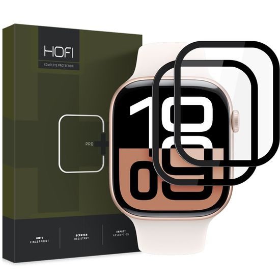 Hofi Pro+ Υβριδικό Γυαλί, Apple Watch 10 (42 mm), μαύρο, 2 τεμάχια