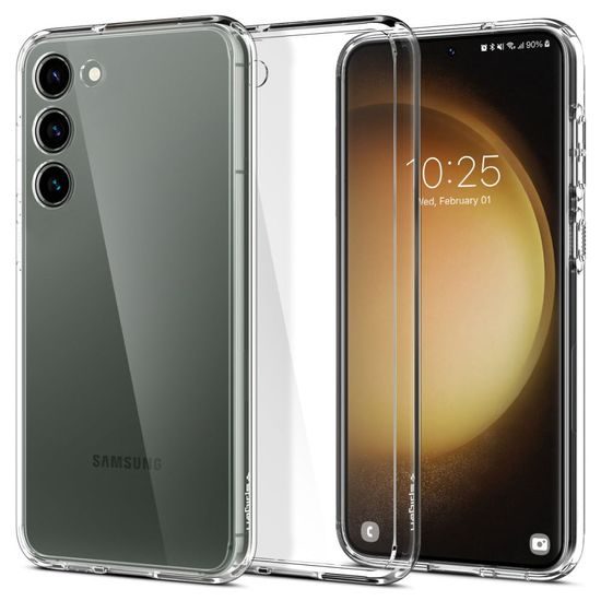 Spigen Ultra hibrid tok mobiltelefonhoz, Samsung Galaxy S23, átlátszó