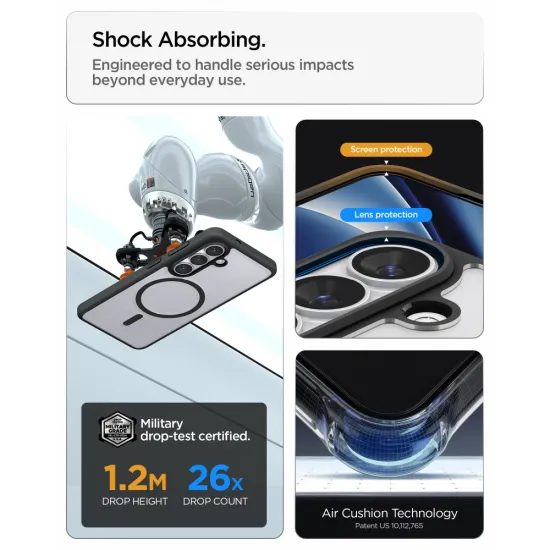 Spigen Ultra Hybrid Mag с MagSafe, Samsung Galaxy S26 Plus, черен