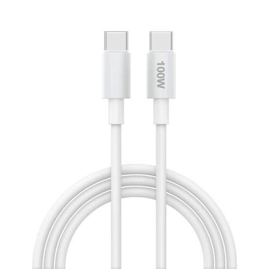 Καλώδιο USB-C - USB-C, PD 100W, 1m, λευκό