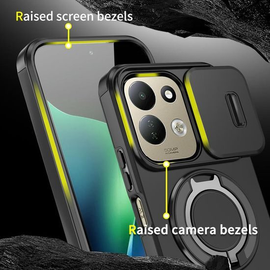 Camslide Stand tok, Xiaomi Redmi 17, fekete