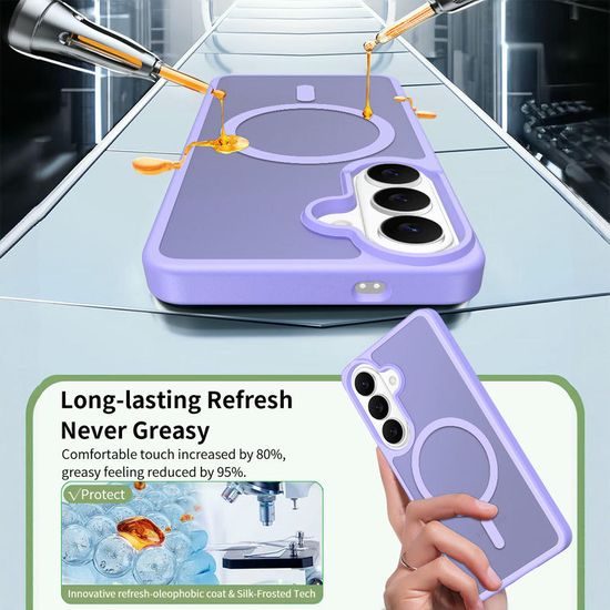 JP MagFit Colour MagSafe θήκη με μαγνήτη N52, Samsung Galaxy S26 Plus, μωβ