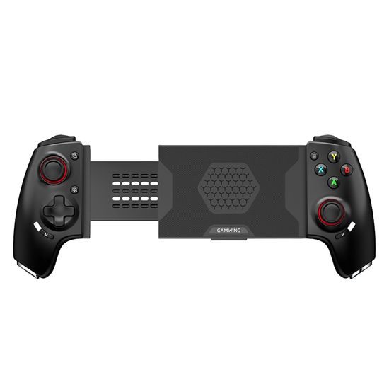 AB02 Ασύρματο τηλεσκοπικό gamepad με Hall joysticks, λειτουργία Turbo και προγραμματιζόμενα κουμπιά, μαύρο