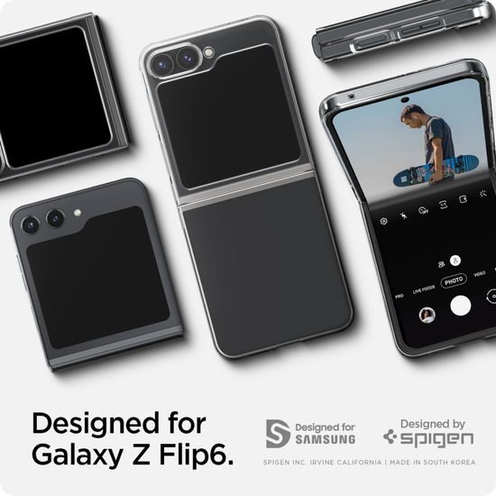Spigen AirSkin, Samsung Galaxy Z Flip 6 / 7 FE, Crystal Clear
