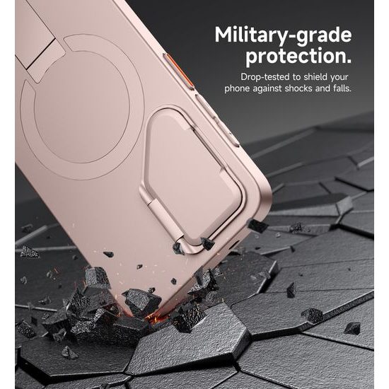 Suritch MagSafe Kickstand Camprotector Θήκη Samsung Galaxy S25 Plus, Ροζ