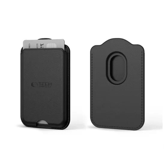 Tech-Protect CH02 MagWallet - Magnetische Kaarthouder - MagSafe Compatibel - voor iPhone & Samsung Galaxy - Zwart