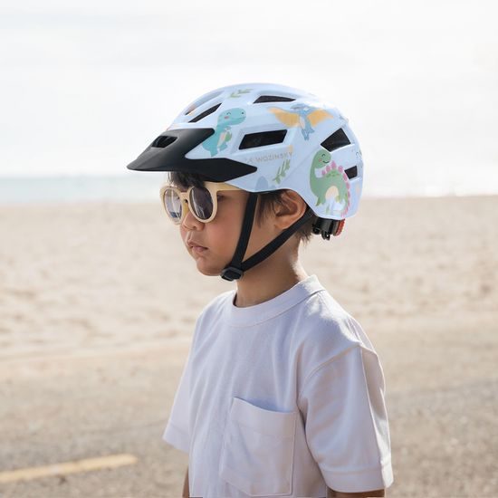 Casco da ciclismo per bambini Wozinsky con visiera rimovibile S, azzurro