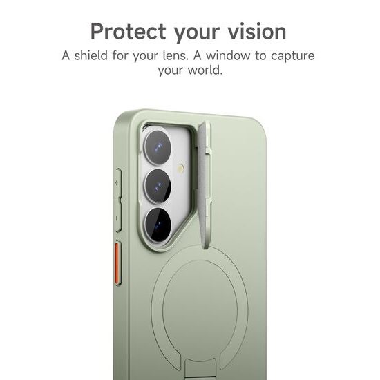Suritch MagSafe Kickstand Camprotector obal Samsung Galaxy S26, zelený