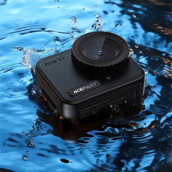 Acefast Actiecamera (X1) - 4K, 20 MP, IPX8 Waterdicht - Zwart