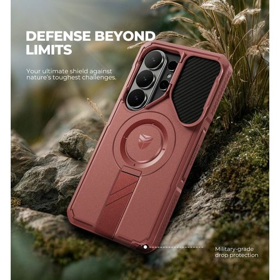 Dexnor MagSafe 360 Kickstand Camprotector husă Samsung Galaxy S26 Ultra, vișiniu