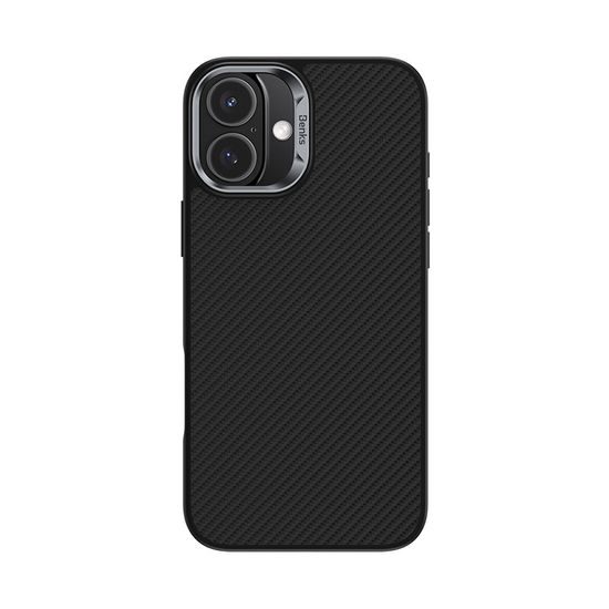 Benks Magnetic Armor Air Kevlar Θήκη Μεταλλικού Πλαισίου, iPhone 16, Μαύρο