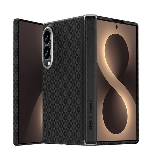 Benks Magnetic Armor Grid Pro Grand Combo Schutzhülle für Samsung Galaxy Z Fold 8 - Kevlar® TPU Case mit Displayschutz - Schwarz