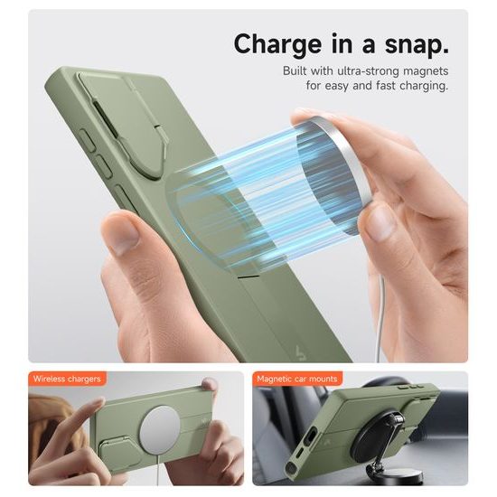 Suritch MagSafe Kickstand Camprotector θήκη Samsung Galaxy S24 Ultra, πράσινη