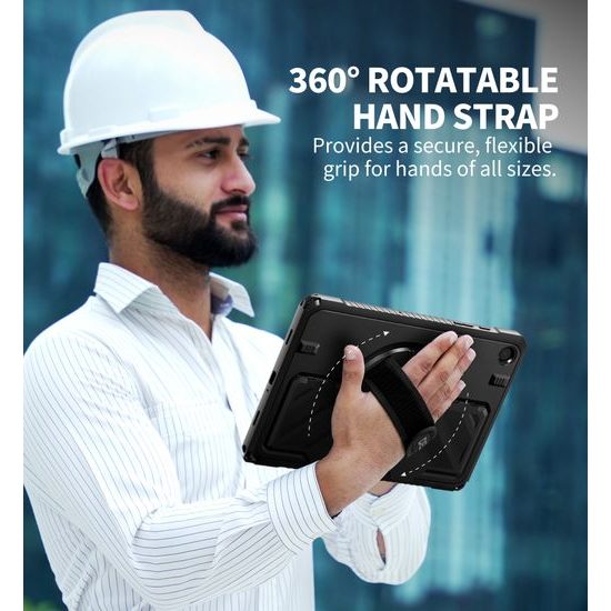 Dexnor 360 Περιστρεφόμενη θήκη, Samsung Galaxy Tab A9 Plus, μαύρη