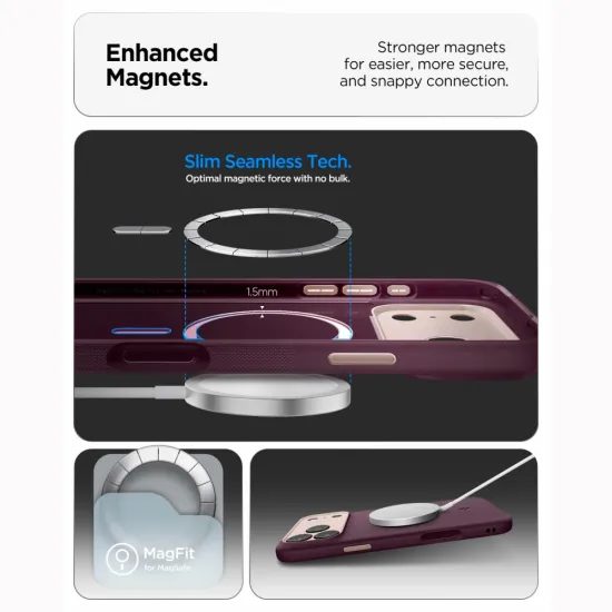 iPhone 17 Pro Max / 18 Pro Max vāciņš – Spigen Nano Pop Mag MagSafe – sarkans