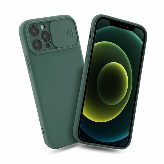 Husă cu capac pentru cameră, iPhone 14 Plus, verde