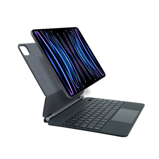 JP Magnetic Keyboard MK01 θήκη tablet με οθόνη, iPad Pro 12.9, 2018 / 2020 / 2021 / 2022, iPad Air 13 2024 / 2025, μαύρο