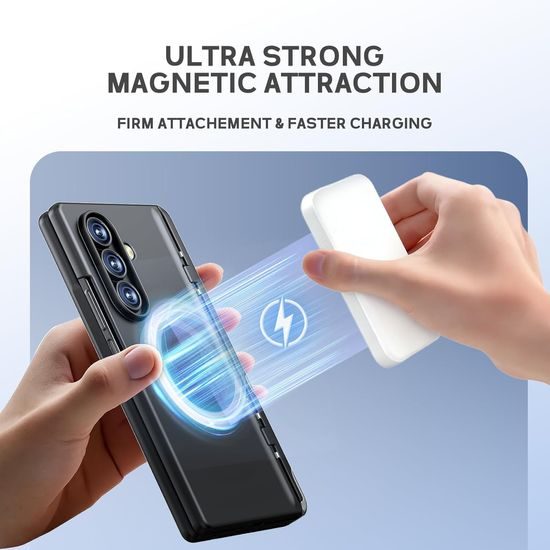 BiQiHR Schutzhülle + HD Schutzfolie für Samsung Galaxy Z Fold7 - 360° Schutz mit Panzerglas und Ständer - Schwarz