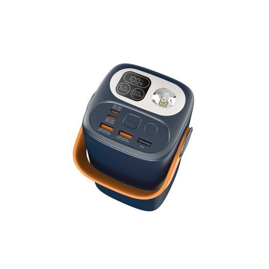 Powerbanka για φορητούς υπολογιστές και outdoor 60.000 mAh, 100W + 30W PD, ισχυρό φως LED, μαύρη