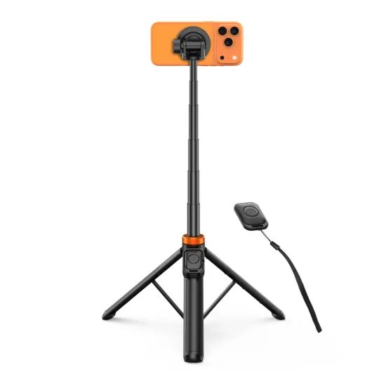 Tech-Protect L03S MagSafe Bluetooth Selfie Stick mit Stativ - Teleskopstange mit Fernbedienung - Schwarz