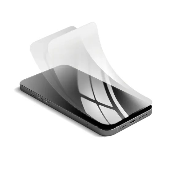 Forcell Flexible Nano Glass hibrid üveg, iPhone 14 Pro Max, átlátszó