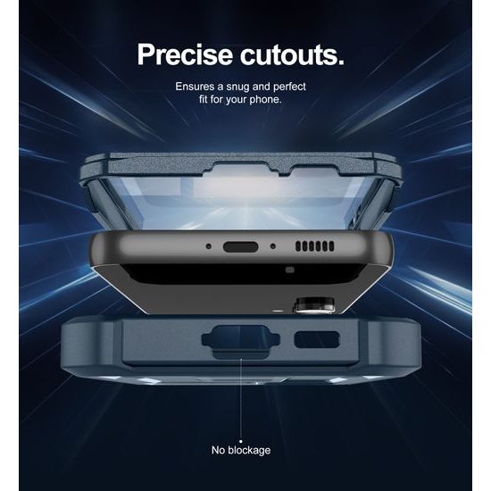 Dexnor 360 Kickstand obal Samsung Galaxy S23 FE, modrý