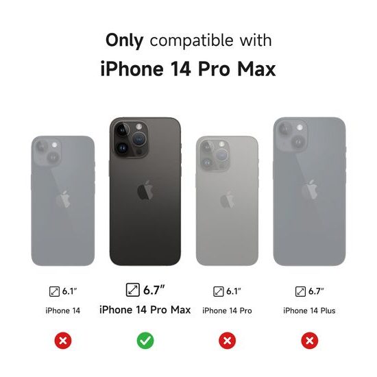 Suritch MagSafe Kickstand Camprotector калъф iPhone 14 Pro Max, черен