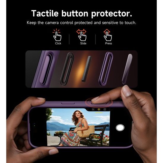 Suritch MagSafe Kickstand Camprotector θήκη iPhone 17 Pro Max, μωβ