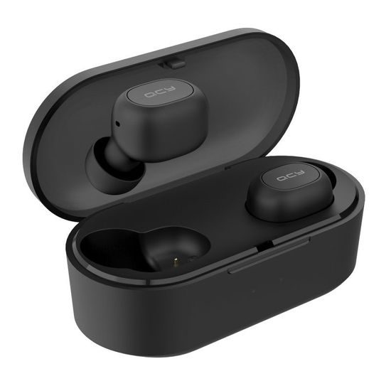 QCY T2C Vezeték nélküli fejhallgató TWS, Bluetooth V5.0, fekete