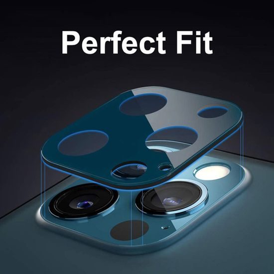 Techsuit steklo za objektiv kamere, iPhone 12 Pro, črno