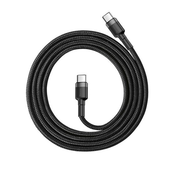 Cablu Baseues Cafule, USB-C, negru cu gri, 1 m (CATKLF-GG1)