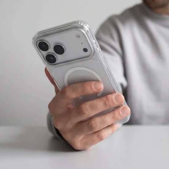 Tech-Protect MagStand MagSafe CC, iPhone 17 Pro / 18 Pro, priehľadný