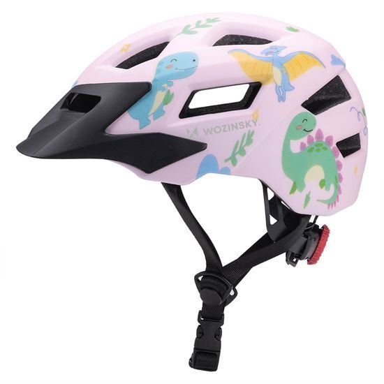 Casco da ciclismo per bambini Wozinsky con visiera rimovibile XS, rosa
