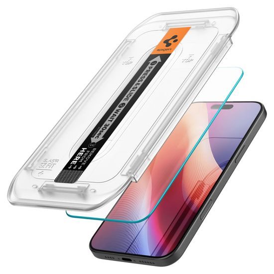 Spigen Glass.TR EZFit z aplikatorjem, 2 kosa, Zaščitno kaljeno steklo, iPhone 16 Pro Max