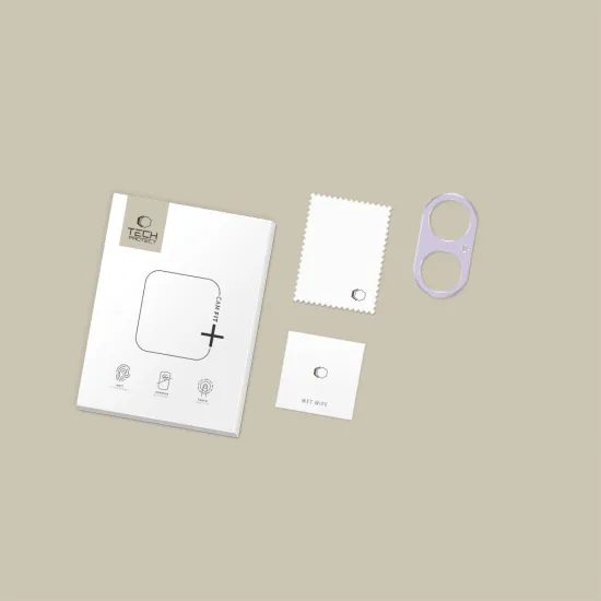 Tech-Protect Camalloy Fit+, προστατευτικό κάλυμμα κάμερας, iPhone 17, μωβ