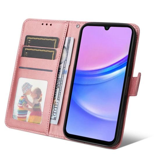Samsung Galaxy A18 klappümbris Magnet Case – roosa