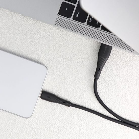 Cablu Forcell F-Energy USB A - USB-C, QC4.0, 3A, 66W, 1 m, negru