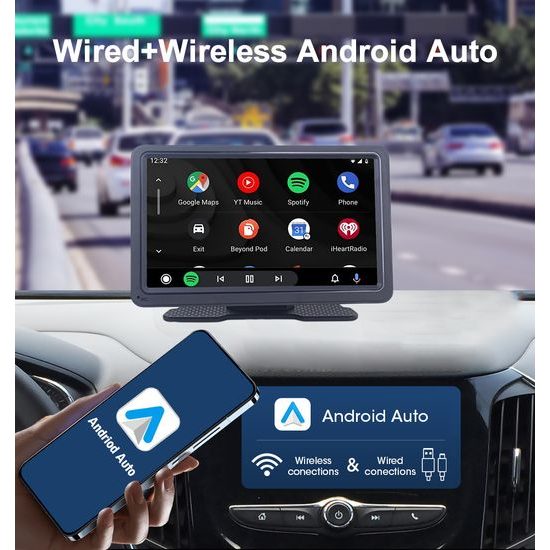 7" CarPlay zaslon za auto s bežičnim Apple CarPlay i Android Auto